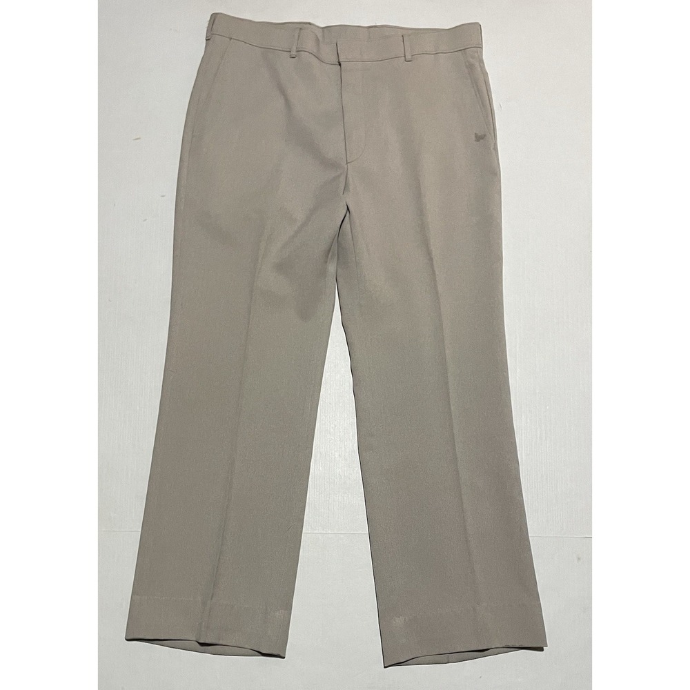 Vintage Levis Action Slacks Pants Mens Beige Pleated Dress Pants Size 35 X‎ 29